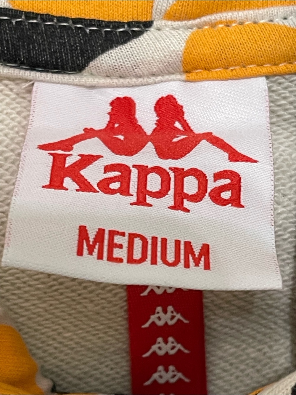 Kappa Orange Black White Camo Pullover Hoodie - Picture 5 of 11